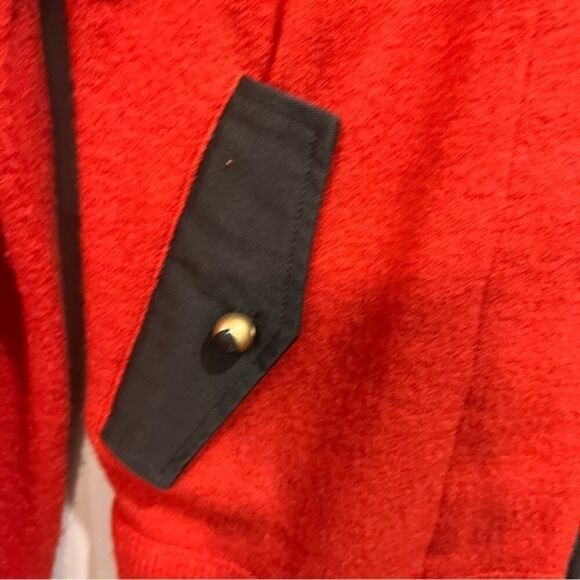 Leifsdottir Anthropologie colonel cardigan Red 100% wool sweater jacket small - Picture 6 of 12